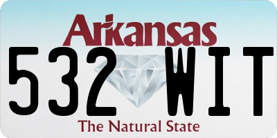 AR license plate 532WIT