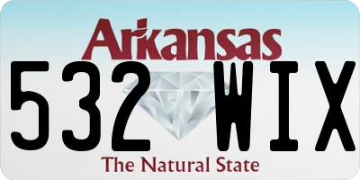 AR license plate 532WIX