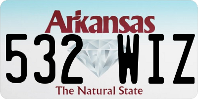 AR license plate 532WIZ