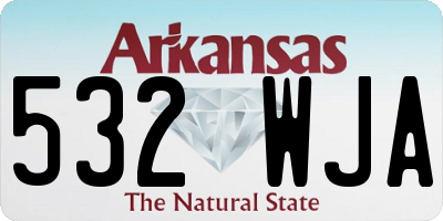 AR license plate 532WJA