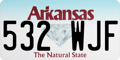 AR license plate 532WJF