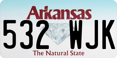 AR license plate 532WJK
