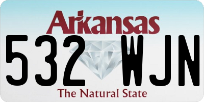 AR license plate 532WJN