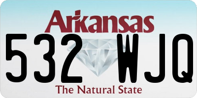 AR license plate 532WJQ