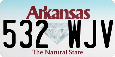 AR license plate 532WJV