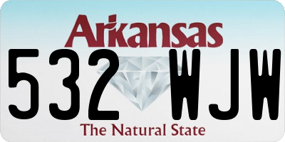 AR license plate 532WJW