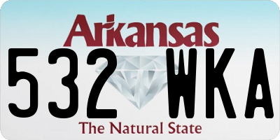 AR license plate 532WKA