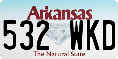 AR license plate 532WKD