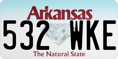 AR license plate 532WKE