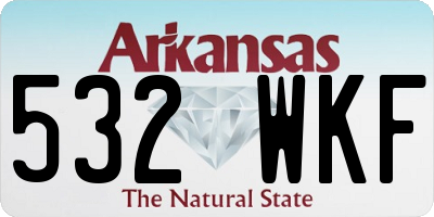 AR license plate 532WKF