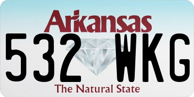 AR license plate 532WKG