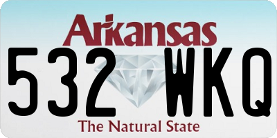 AR license plate 532WKQ