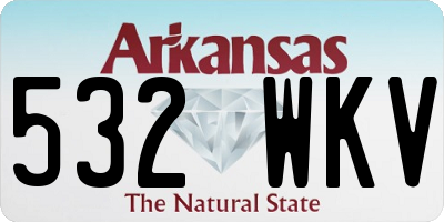 AR license plate 532WKV