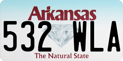 AR license plate 532WLA