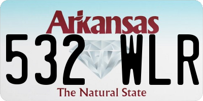 AR license plate 532WLR