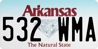 AR license plate 532WMA