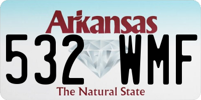 AR license plate 532WMF