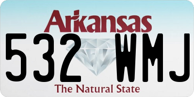 AR license plate 532WMJ