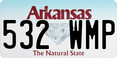 AR license plate 532WMP
