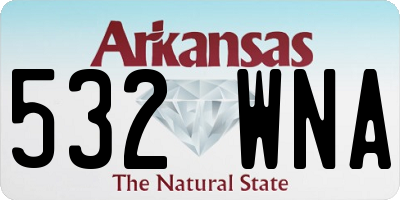 AR license plate 532WNA