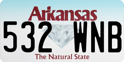 AR license plate 532WNB