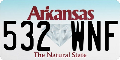 AR license plate 532WNF
