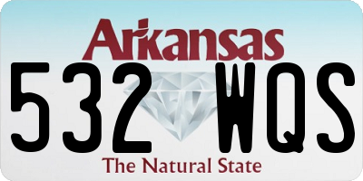 AR license plate 532WQS