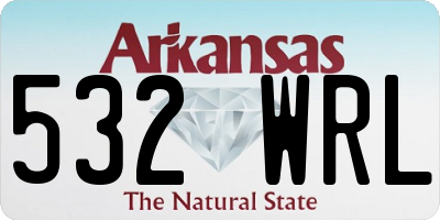 AR license plate 532WRL