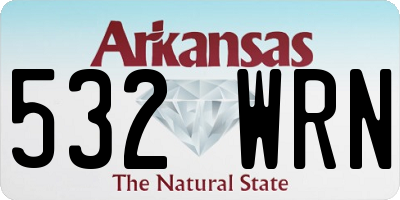 AR license plate 532WRN