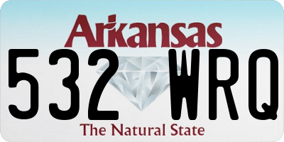 AR license plate 532WRQ