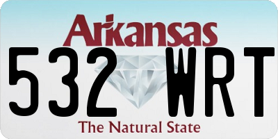 AR license plate 532WRT