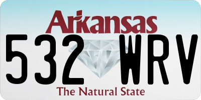 AR license plate 532WRV