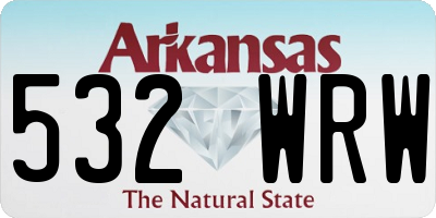 AR license plate 532WRW