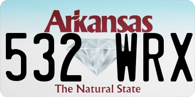 AR license plate 532WRX