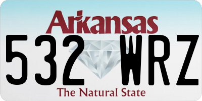 AR license plate 532WRZ