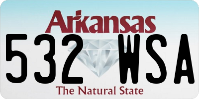 AR license plate 532WSA