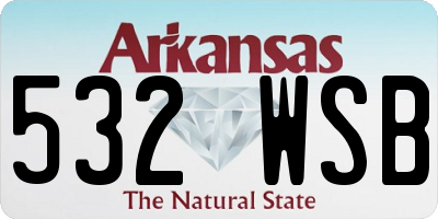 AR license plate 532WSB