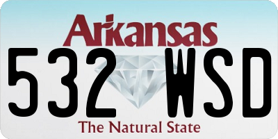 AR license plate 532WSD