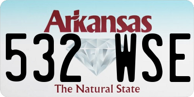 AR license plate 532WSE