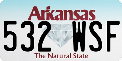 AR license plate 532WSF