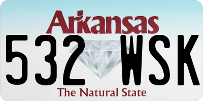 AR license plate 532WSK