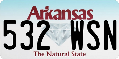 AR license plate 532WSN