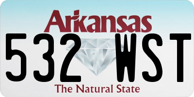 AR license plate 532WST