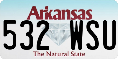 AR license plate 532WSU