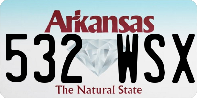 AR license plate 532WSX