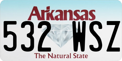 AR license plate 532WSZ