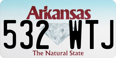 AR license plate 532WTJ