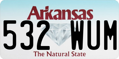 AR license plate 532WUM