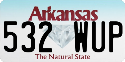 AR license plate 532WUP