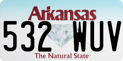 AR license plate 532WUV